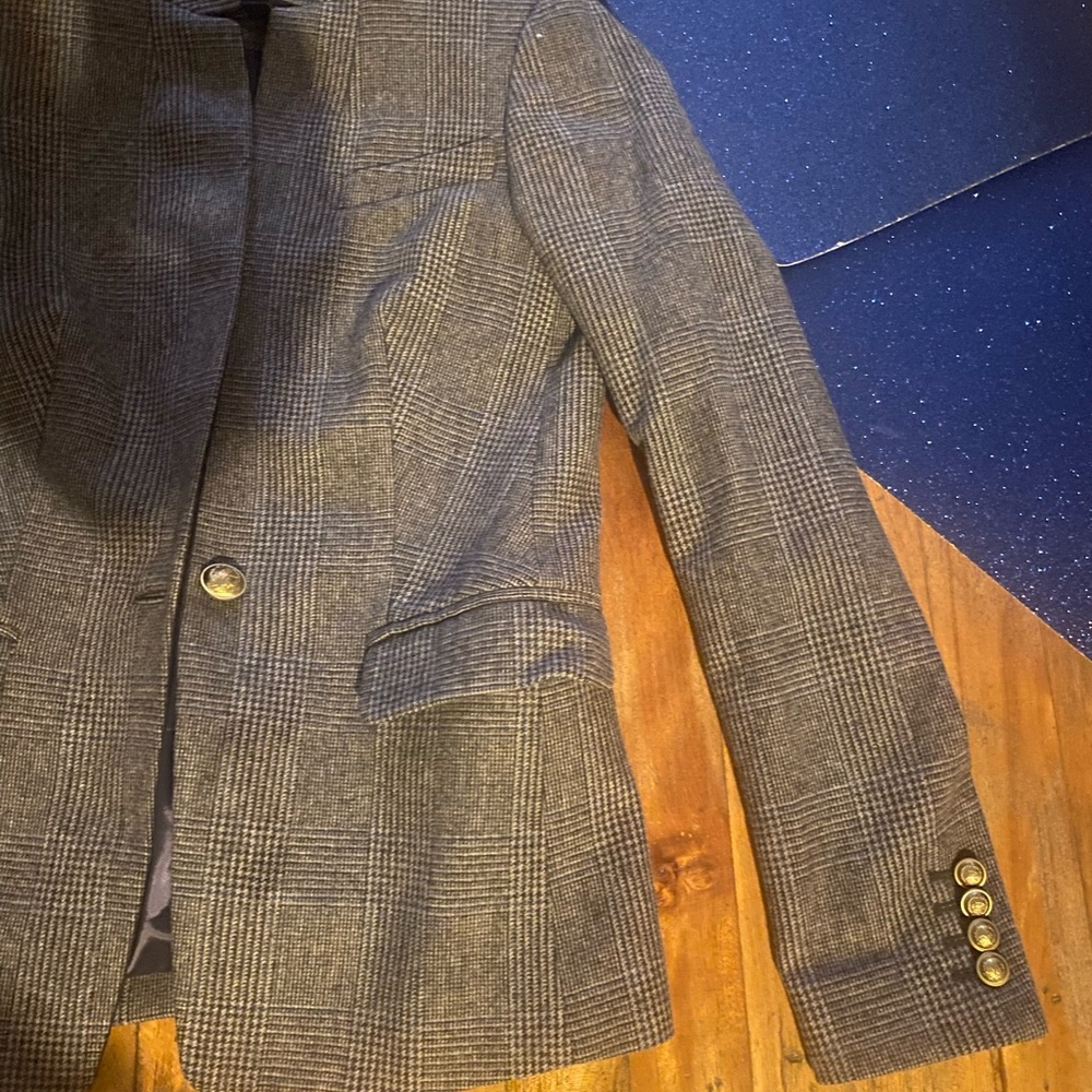 J.CREW 70% WOOL REGENT BEIJE BROWN CLASSIC BLAZER Coat LUX COZY VTG - Picture 6 of 16